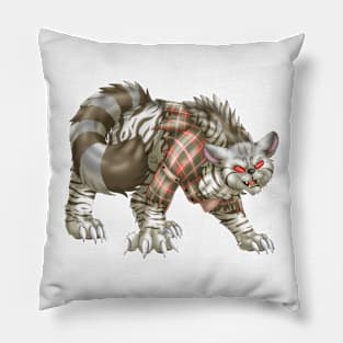 WereCat: Silver-Amber Tabby Pillow