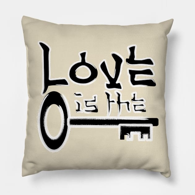 luvkey.1 [ blk - wht ] Pillow by Benji28