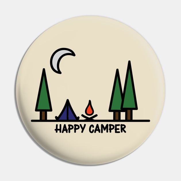 Happy camper Pin by hoddynoddy
