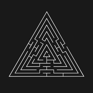 Complicated Geometric Pyramid Maze T-Shirt