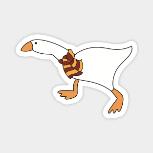 Goose Wizard with Yellow Gold Maroon Scarf Magnet