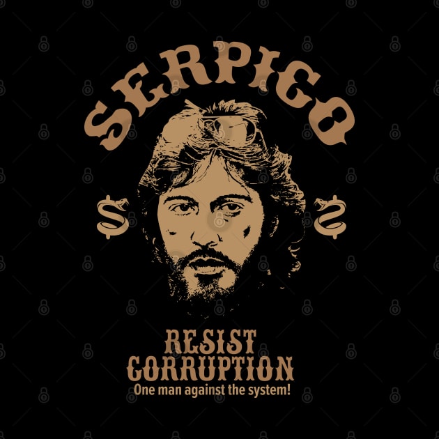 Serpico: A Badge of Integrity - Al Pacino Inspired T-Shirt by Boogosh