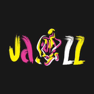 Funny Colorful Jazz Design T-Shirt