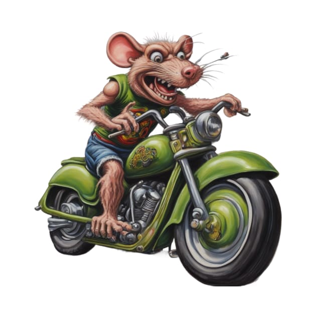 Mean    Rat on bike by CS77