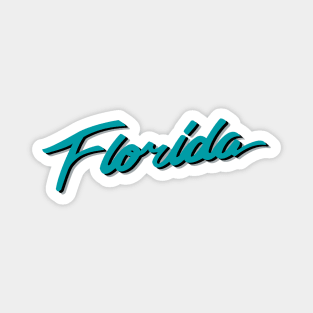 Florida Vice Teal Black Silver Magnet