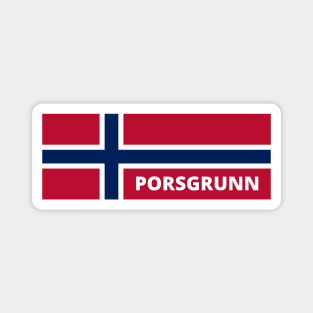 Porsgrunn City in Norwegian Flag Magnet