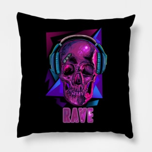 RAVE Skull Pillow