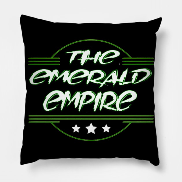 Emerald Empire Ver. 4 Pillow by Cult Classic Clothing 