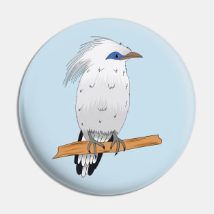 Bali Myna tropical exotic bird Pin