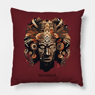 Shango - Yoruba god of thunder and fire - A Portrait of an African God Pillow