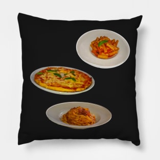 Pizza penne pasta and spaghetti bolognese Pillow