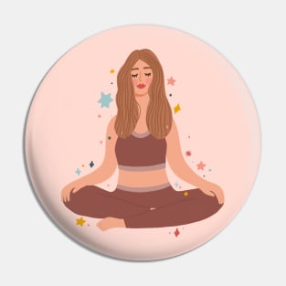 Yoga and meditation practice Pin