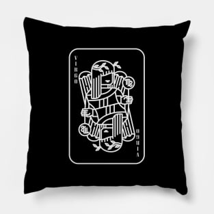 Virgo Zodiac horoscope line art playing card style Pillow