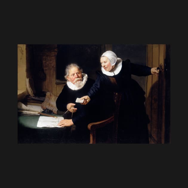 The Shipbuilder and his Wife: Jan Rijcksen (1560/2-1637) and his Wife, Griet Jans by Rembrandt by Classic Art Stall