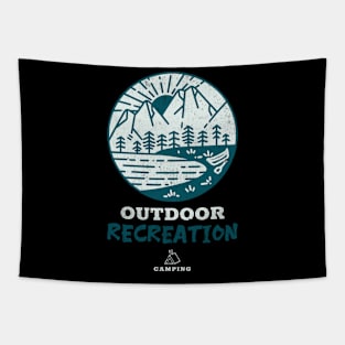 Camping Outdoorsman Mountains Tapestry