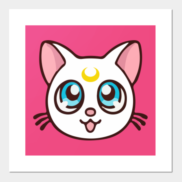 Luna Sailor Moon Luna Sailor Moon Affiche Et Impression D Art Teepublic Fr