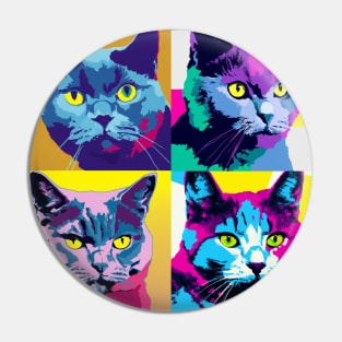 Chartreux Pop Art - Cat Lover Gift Pin