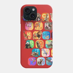 Sweet Colorful Animals Alphabet for Kids - A Delightful Letter Learning Adventure! Phone Case