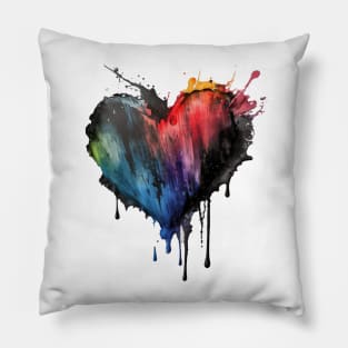 Heart Graffiti Style Pillow