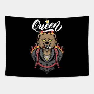 Queen bear vintage Tapestry