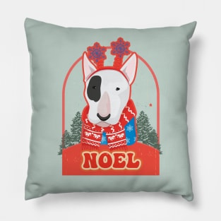 Noel with Bull Terrier | Merry Christmas 2022 Pillow