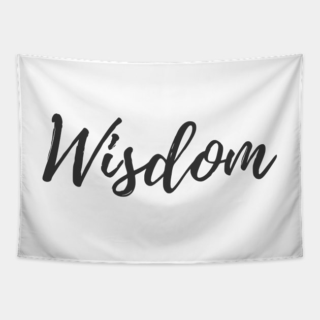 Wisdom - Set Your Intentions - Word of the Year List Tapestry by ActionFocus