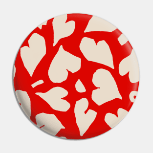 Beige Matisse Hearts Pin