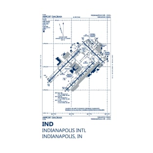 Airport Diagram - Indianapolis Intl (IND) T-Shirt