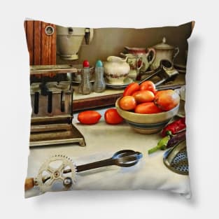 Kitchens - Bowl Of Tomatoes On Counter Pillow