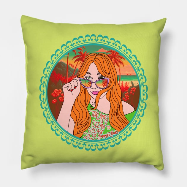 Tori Amos Ocean to Ocean Summer 2023 Tour Pillow by SortaFairytale