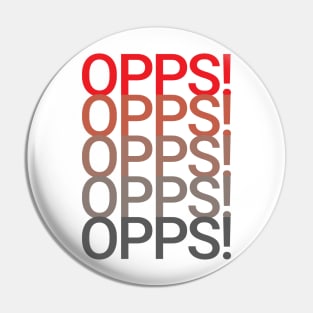 opps text based typographic design Pin