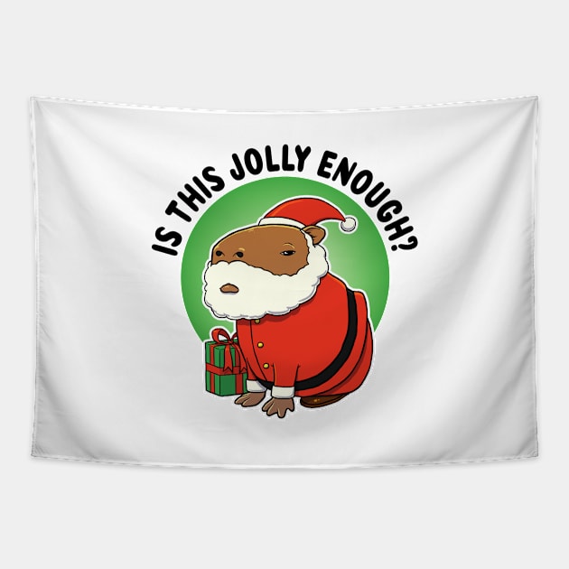 Is this jolly enough Capybara Santa Tapestry by capydays