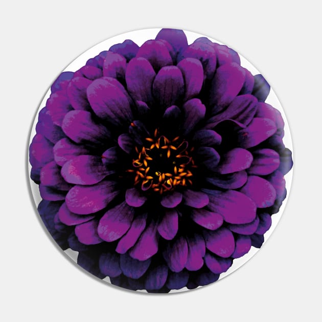 Purple Dahlia Flower Pin by thesnowwhyte