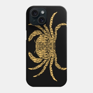 Golden Hawaiian Patterned Polynesian Crab Phone Case