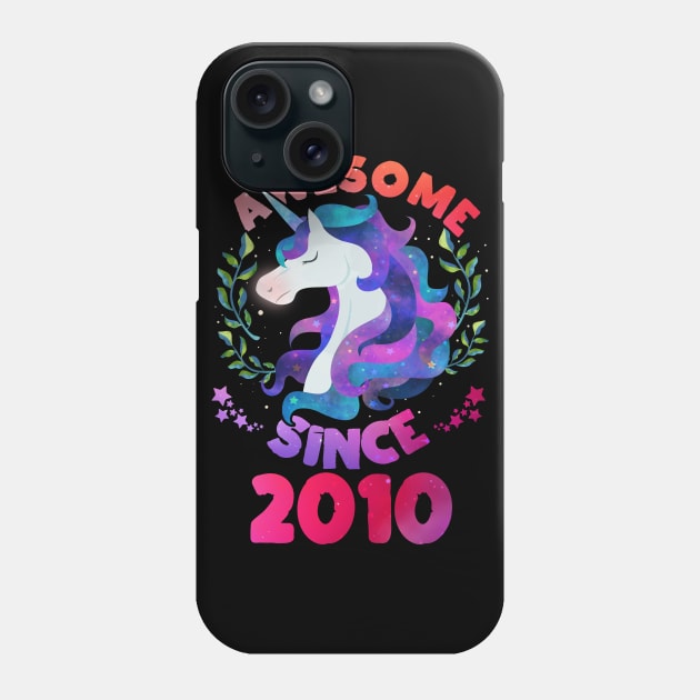 Cute Awesome Unicorn Since 2010 Funny Gift Phone Case by saugiohoc994