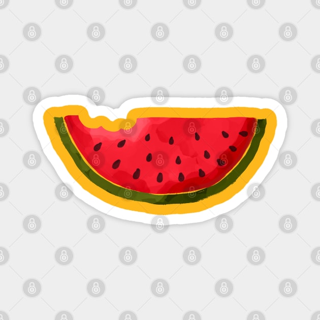 Watercolor Watermelon Magnet by MutchiDesign