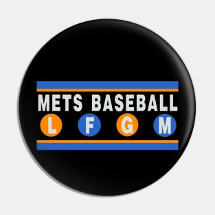 NEW YORK METS LFGM SUBWAY SIGN Pin