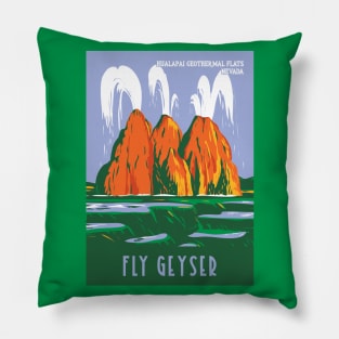 WPA Poster of Fly Ranch Geyser at Hualapai Geothermal Flats, Washoe County, Nevada Pillow