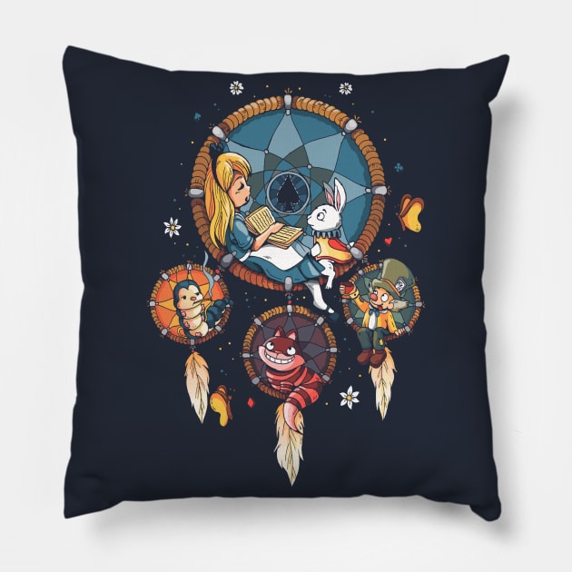 Dream Catcher Wonderland Pillow by Vallina84