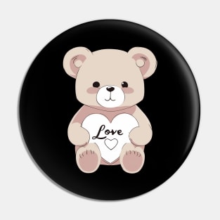 Valentine Teddy Bear Pin