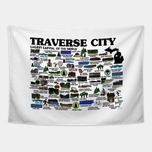 Traverse City Map Tapestry