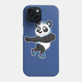 Figure Skate Panda Bear Ice Skater Winter Sports Phone Case