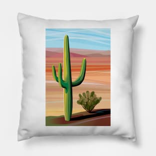 Saguaro Cactus in Sonora Desert Pillow