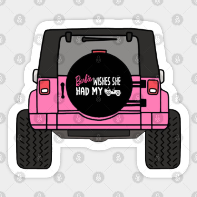 barbie jeep stickers