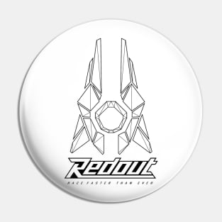 Redout - Wireframe Neptune Black Pin