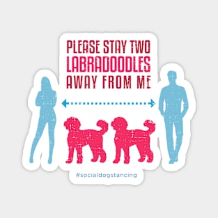 Labradoodle Social Distancing Guide Magnet