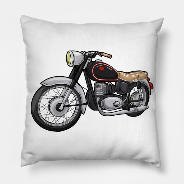 Motorcycle with seat Pillow by Markus Schnabel