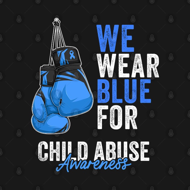 Child Abuse Prevention Awareness Month Blue Ribbon gift idea by Mad Maggie