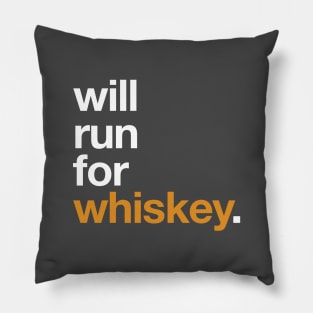 Will Run For Whiskey Pillow