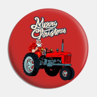 Santa On  tractor Pin